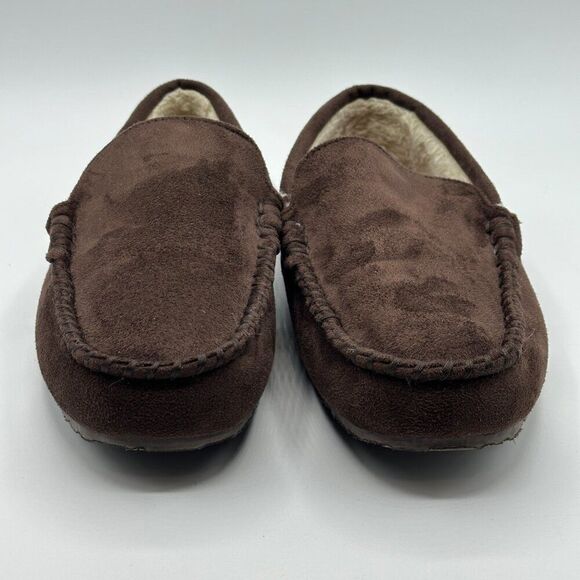 Vineyard Vines Men\'s Peaks Plaid Loafer Slippers Chocolate Brown Size 10 main image 9